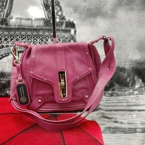 Hayden Hartnett Purple Leather Bag